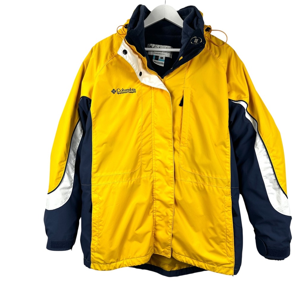 Y2K VTG 2003 Columbia Colorblock 3 in 1 Ski Jacket Fleece Liner Hood Women XL